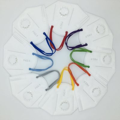 3ply伸縮性があるロープのあたりの使い捨て可能なマスクの伸縮性がある耳のループ物質的で多彩な平たい箱