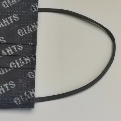 黒いEarloopの伸縮性があるコード バンド3mm 3.5mm 4mmマスクの付属品