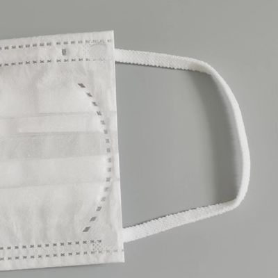 調節可能で柔らかい伸縮性がある耳は平らなマスクの付属品の白い色5mmを輪にする