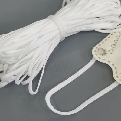 3.5mmの柔らかい伸縮性がある平らな耳はマスクのためのバンドEarloopの伸縮性があるコードを輪にする